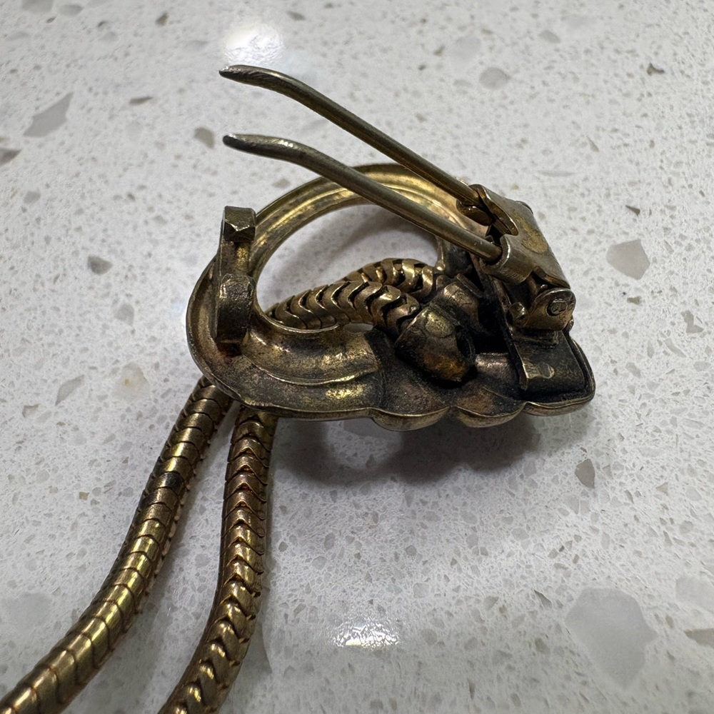 Vintage Gold Double Rope Curtain Brooch - Picture 5 of 9